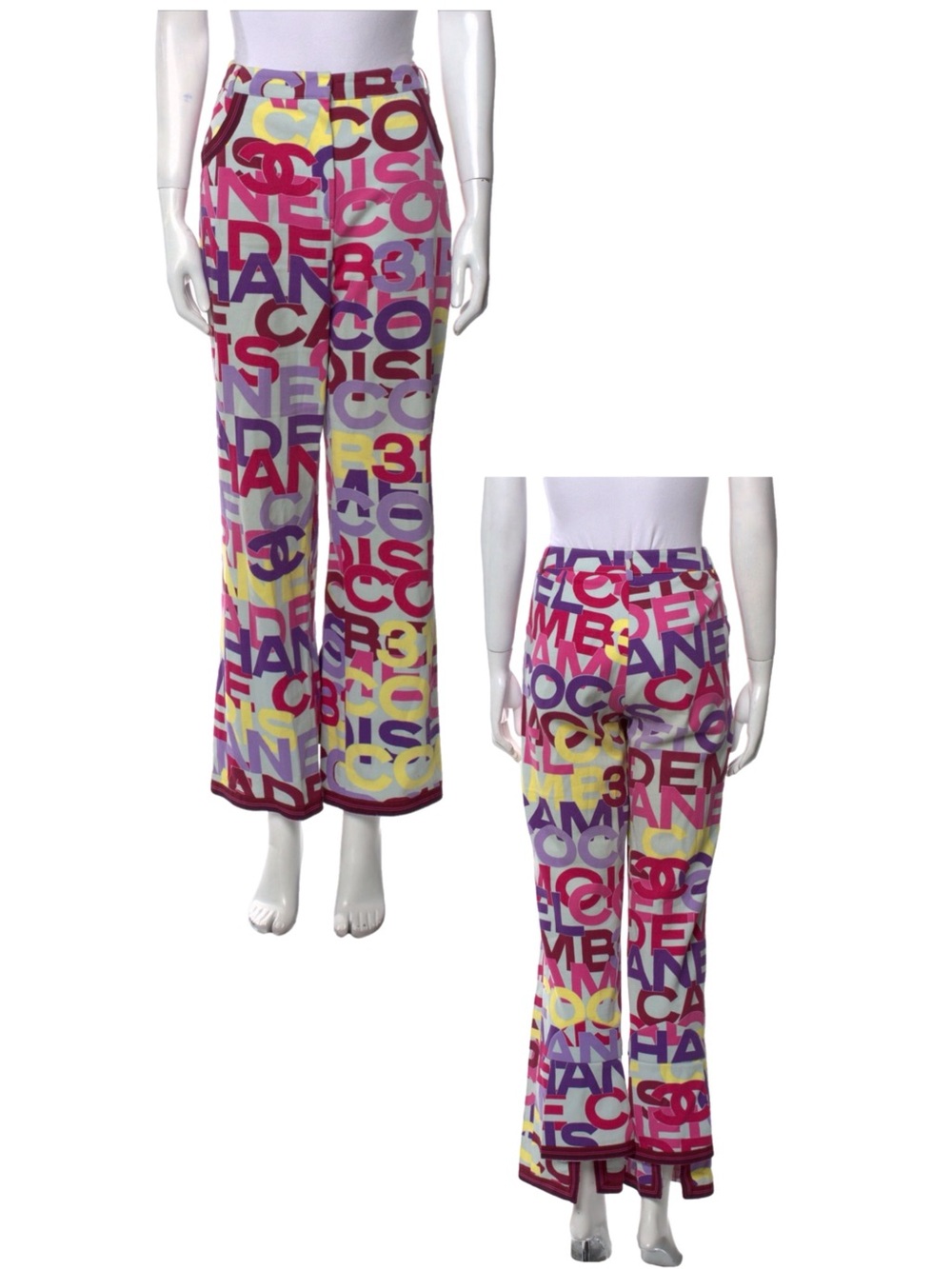 Vintage CHANEL 2000 Logo Print Pants